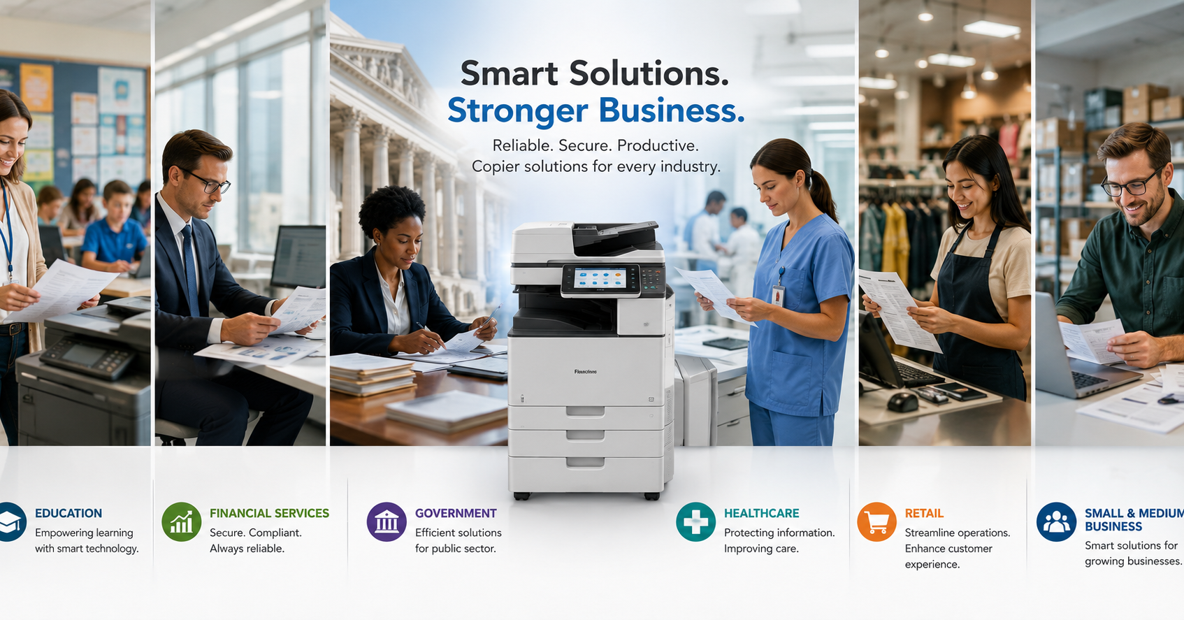 Medical, Finance, Schools, Offices, HotelsmPrinters Copiers Toner